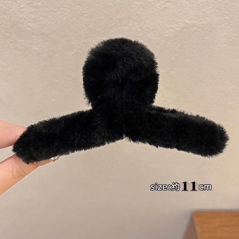 Stuffed gripper female fall and winter large hair clip classy sense ins shark clip hair volume multi-plate hair clip headwear hair accessories