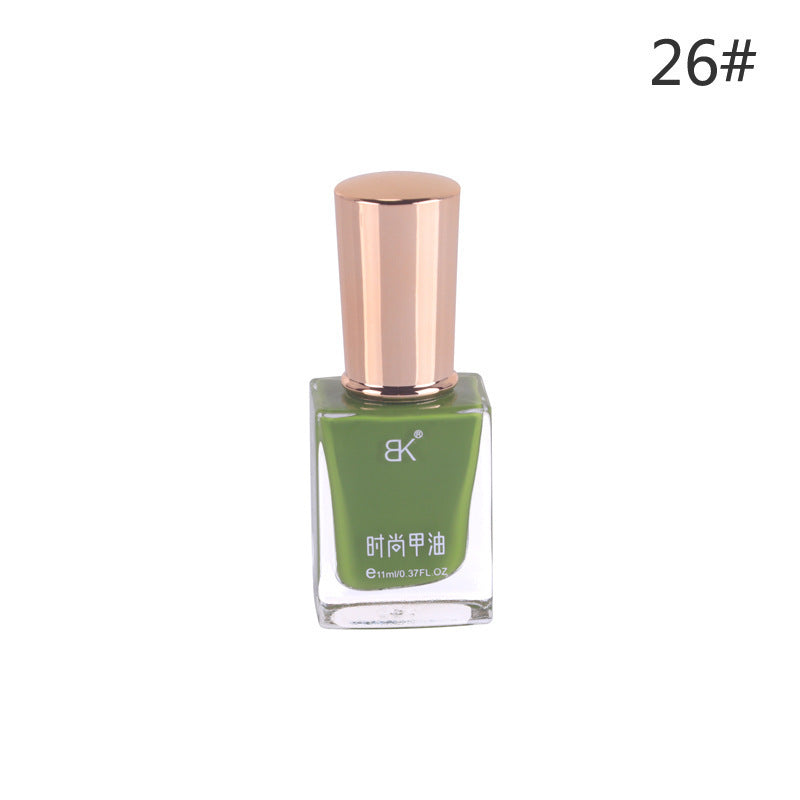 Bk summer new arrival: 36-color trendy oil-based nail polish - peel-off, no-bake, long-lasting, smudge-proof, brightening manicure