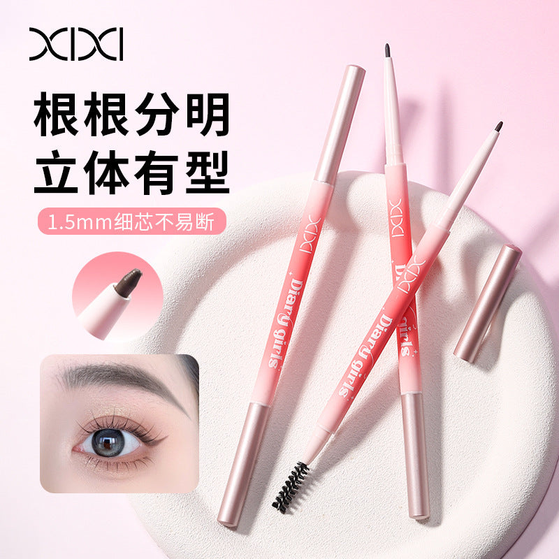 Xixi conical hook eyebrow pencil, waterproof, sweat-proof, long-lasting, not easy to fade, clear roots, special for makeup artists
