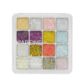 Capel 25-color mermaid glitter eyeshadow palette - non-flying, pearlescent, explosive shimmer, sparkling performance makeup, mermaid glitter