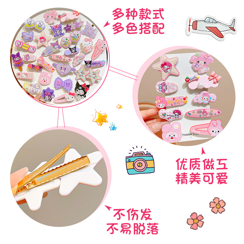 Acrylic little beauty cartoon hair clip - cute side hair clip for girls, gentle on hair, bb clip, hair accessory for girls, perfect for bangs and flyaways