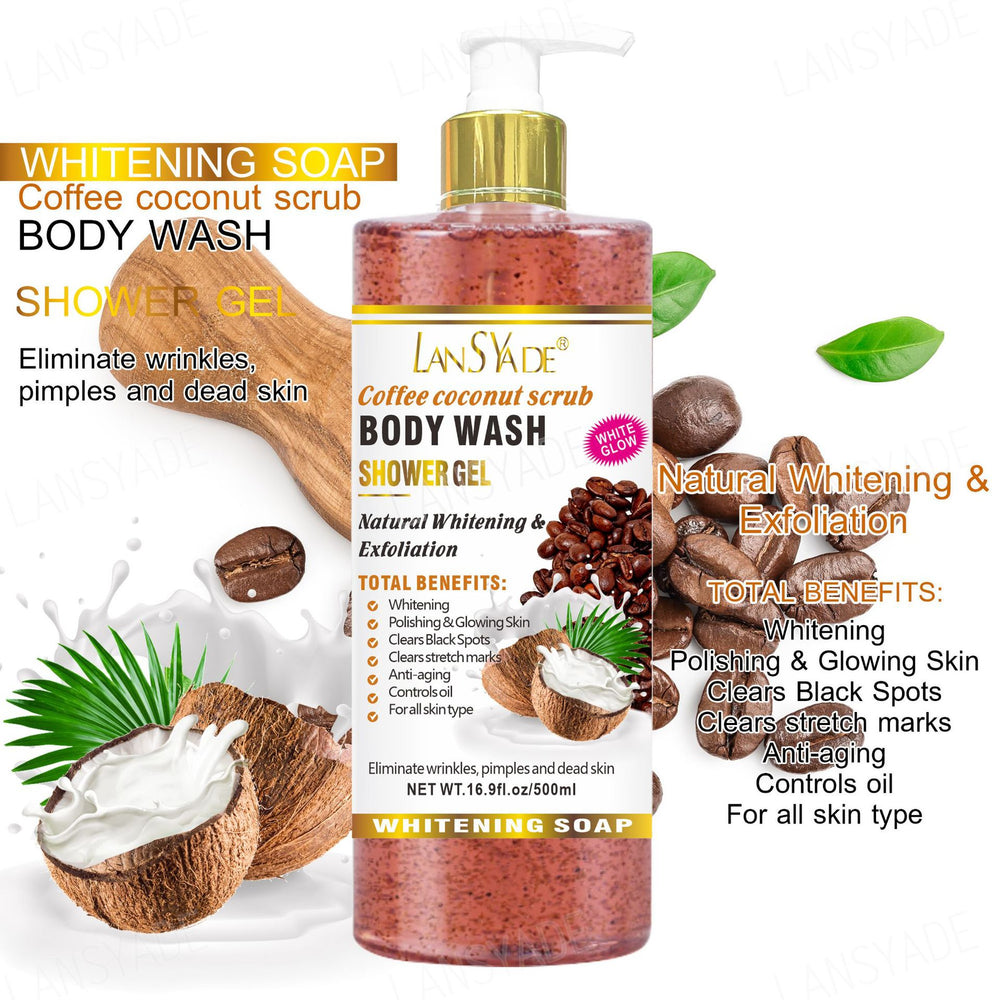 export fruit scrub shower gel silky, refreshing, moisturizing, gentle cleansing, long-lasting fragrance 500ml
