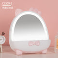 Cute makeup mirror portable mirror led rechargeable makeup mirror with light plastic storage home desktop home mirror