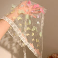 Dopamine romantic butterfly lace triangle headscarf women's headband french atmosphere hairband pastoral style seaside photography
