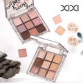 Xixi smoke powder slightly sweet nine-color eye shadow palette pearlescent flash low saturation milk tea nude brown palette novice beginner makeup