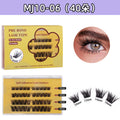 Export style segmented glue-free false eyelashes 10 rows of hard stems thick and thick hair european and american glue-free glue set curling