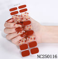 Zhengxiang factory customized gel nail art stickers waterproof fashion flash uv semi-baked semi-cured nail stickers gel nail