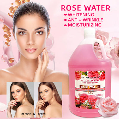 brightening and moisturizing rose water to shrink pores, firming and shrinking water rose toner 3.8l foreign trade wholesale