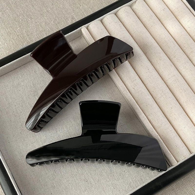 Niche stylesense of designkoreanelegant large hairpin female back of head hair clip casualeasiest for match shark clip
