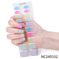 Zhengxiang custom gel nail stickers - icy sheer, cross-border, european & american style, uv curing, semi-cured nail stickers for amazon