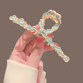 Ancient style blue auspicious cloud large clip new chinoiserie women's hair accessories clip cheongsam back of head hair clip large shark clip