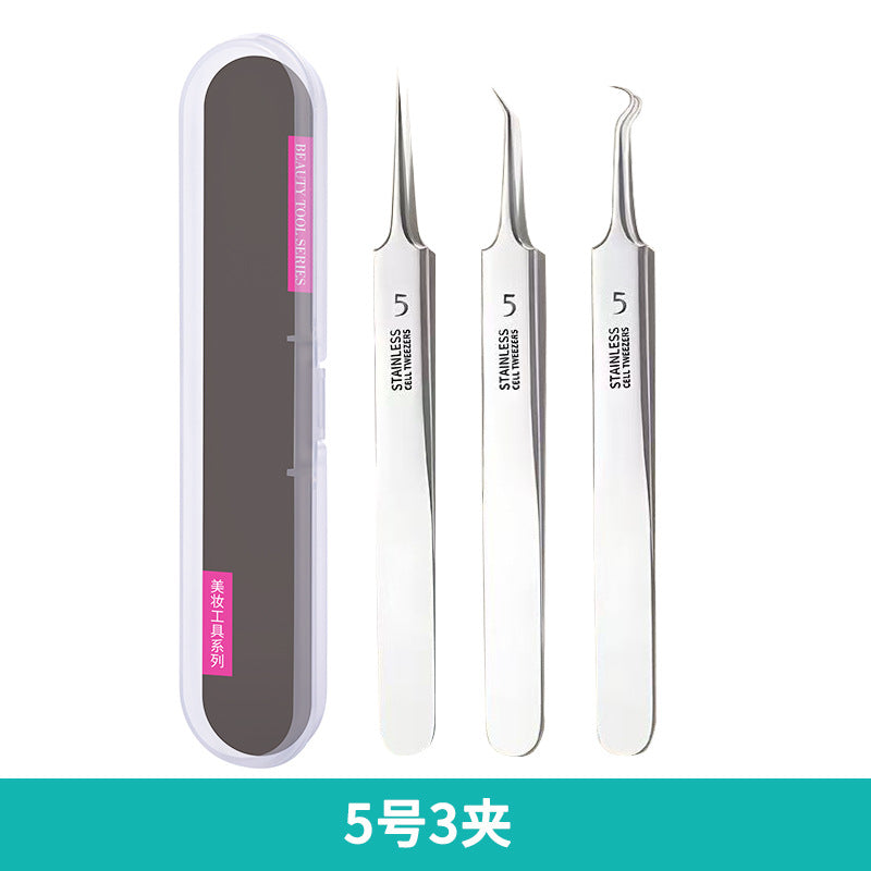 Factory direct stainless steel blackhead remover kit - includes ultra-fine tweezers, blackhead extractor, and acne pimple popping tool