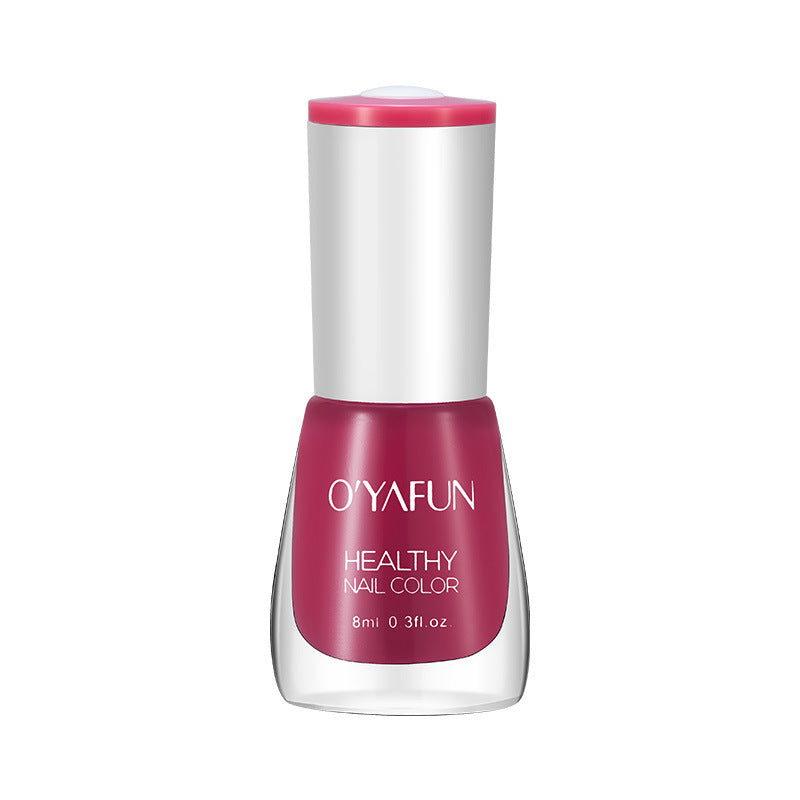 New ouyafei water-based nail polish, no baking required, quick-drying, peelable, 8ml, student-friendly clear top coat, wholesale