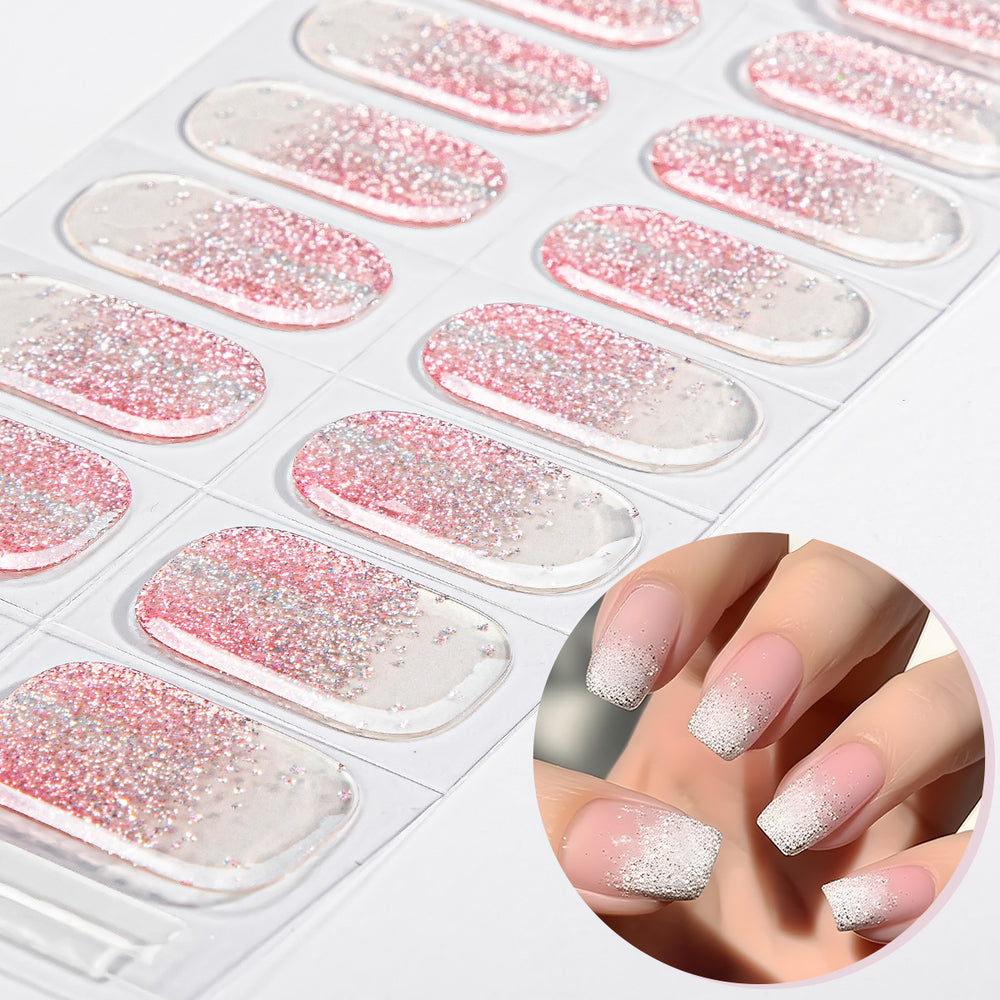 Zhengxiang personalized gel manicure stickers french butterfly onion powder smudged uv photo lamp semi-baked semi-cured nail stickers