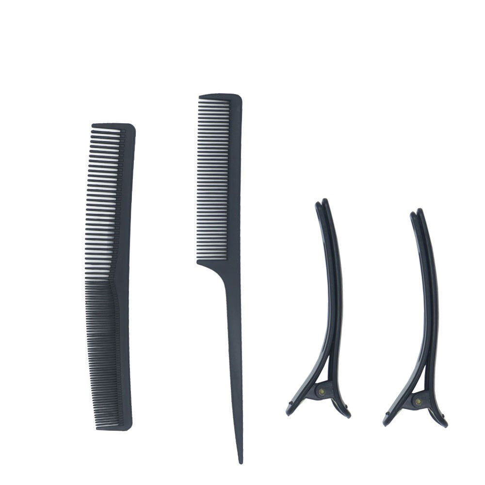 Hairdressing tools, straight hair comb, hairdressing comb, clip, 4-piece suit, pointed tail comb, double-ended comb, hairdressing comb wholesale