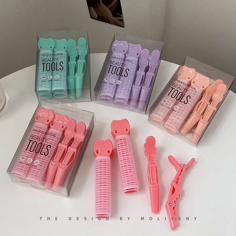 High skull top fluffy hair clip, fluffy hair clip, bangs clip, self-adhesive curling iron [support drop shipping and labeling]