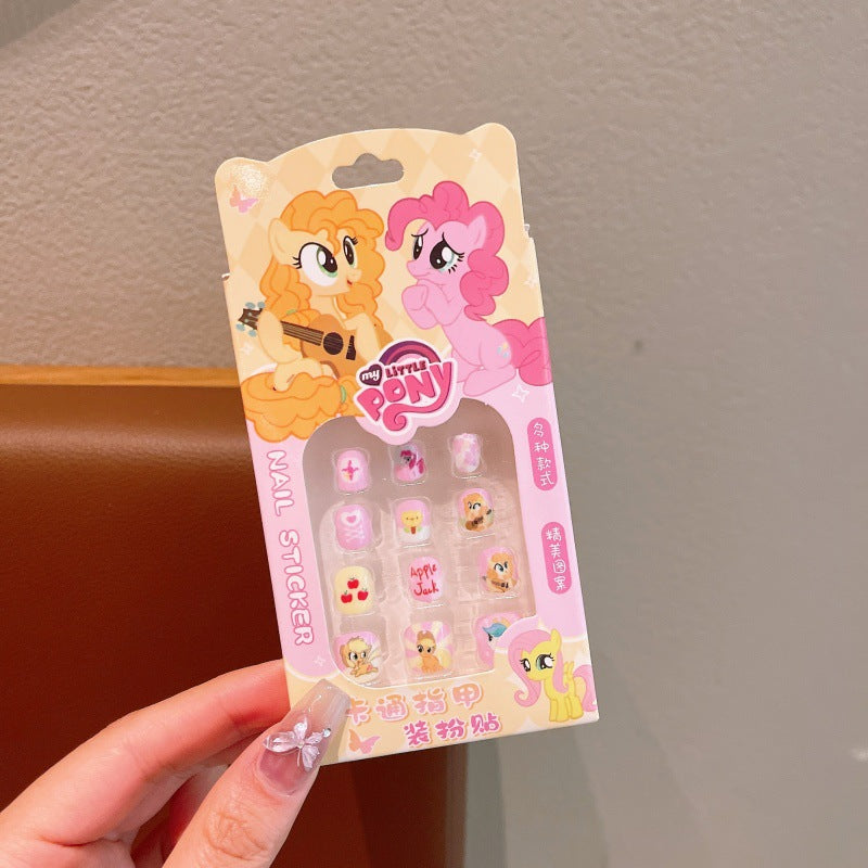 Kids' nail stickers - cute & fun kumi design, waterproof, removable, self-adhesive nail art for girls, perfect for students