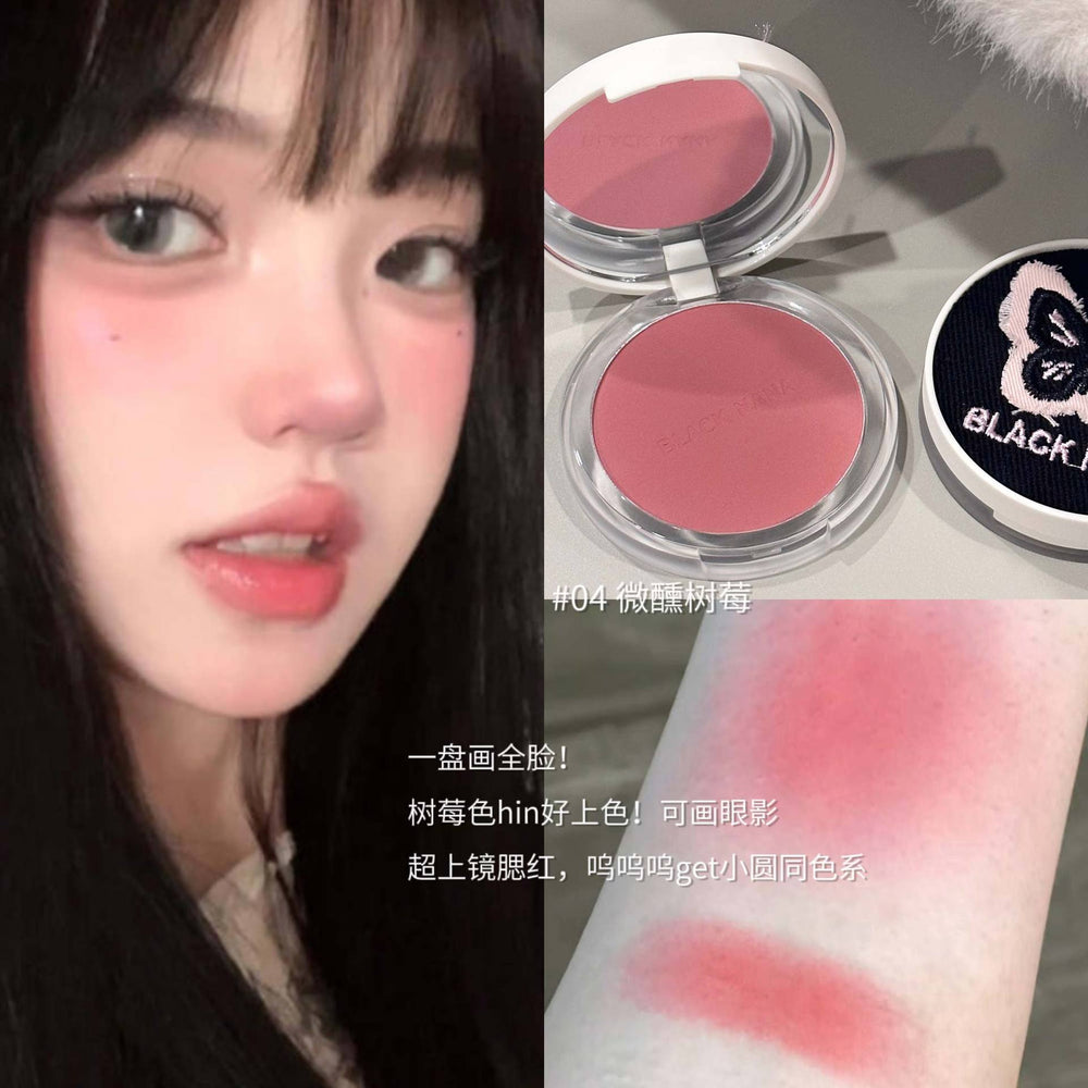 Black nana "dream butterfly" single blush - peachy pink, flattering, natural matte finish