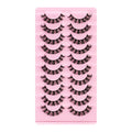 fashion style hard stem false eyelashes southeast asia 3d stereo natural half eye eyelashes flat factory wholesale