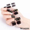 Zhengxiang factory customized gel nail art stickers ins cross-border uv second generation semi-baked semi-cured nail stickers amazon
