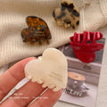 Korean dongdaemun exquisite small heart gripper shark clip classy cute acetic acid side clip small gripper hair clip