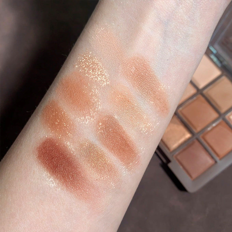Herorange 9-color chocolate eyeshadow palette - beginner-friendly, shimmer & matte, earth tones, affordable eyeshadow